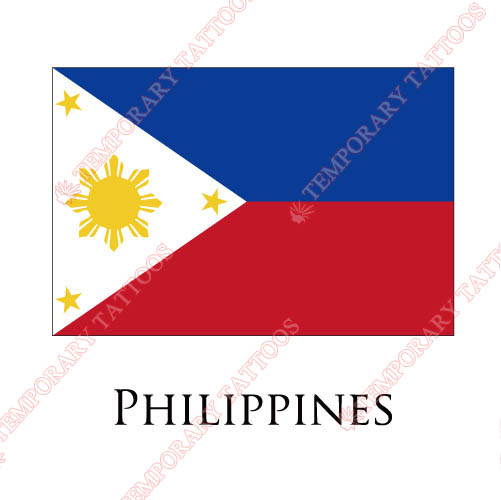 Philippines flag Customize Temporary Tattoos Stickers NO.1958